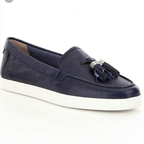 michael kors callahan|Michael Kors Navy Callahan Moc Tassle Loafer Slip On Women's .